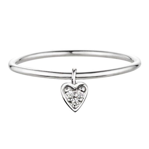 cai love Ring 925/- Sterling Silber rhodiniert Zirkonia