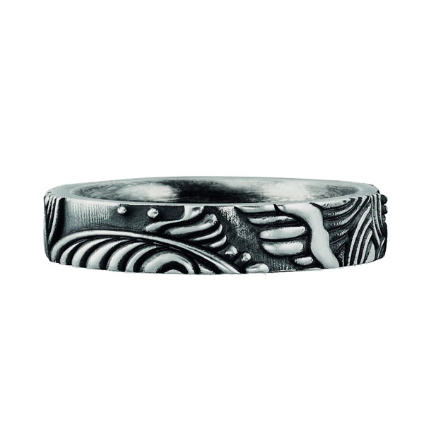 cai men Ring 925/- Sterling Silber oxidiert ohne Stein