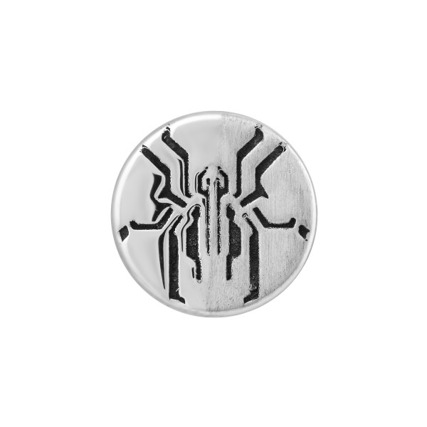 cai men Single Ohrstecker Silber 925 rhodiniert Spinne 925/- Sterling Silber oxidiert 0,7cm ohne Ste