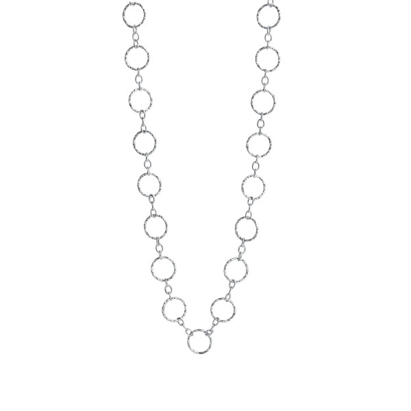 Collier Fantasiekette 925/- Sterling Silber rhodiniert 41+2cm