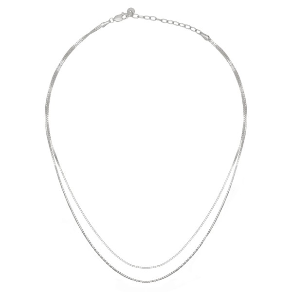 cai women Collier Venezianerkette 925/- Sterling Silber rhodiniert 45cm ohne Stein