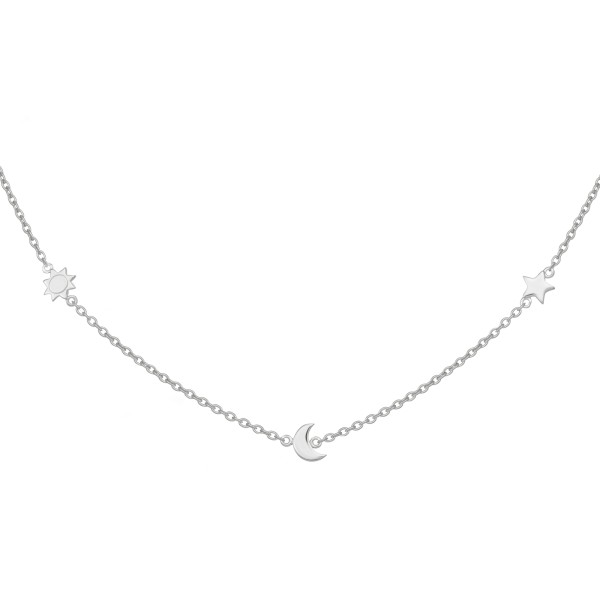 cai Collier Ankerkette 925/- Sterling Silber rhodiniert 39+5cm