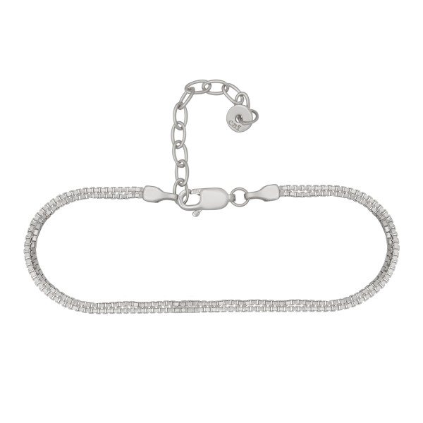 cai women Armband Venezianerkette 925/- Sterling Silber rhodiniert 15+4cm