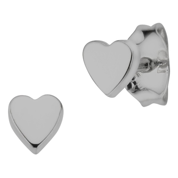 cai love Ohrstecker 925/- Sterling Silber rhodiniert 0,4cm