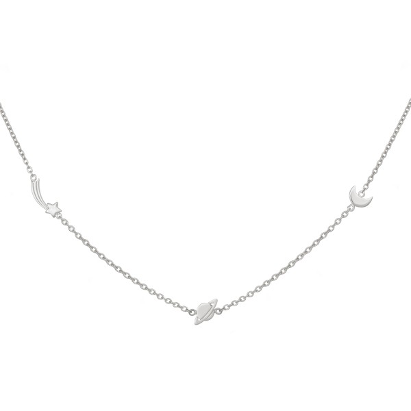 cai Collier Ankerkette 925/- Sterling Silber rhodiniert 39+5cm