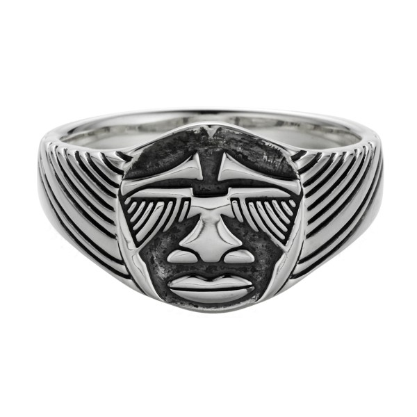 cai men Ring 925/- Sterling Silber oxidiert