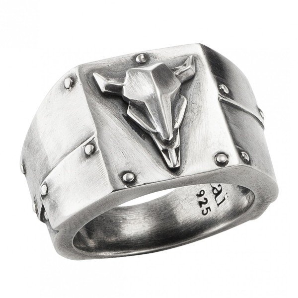 cai men Ring 925/- Sterling Silber oxidiert ohne Stein