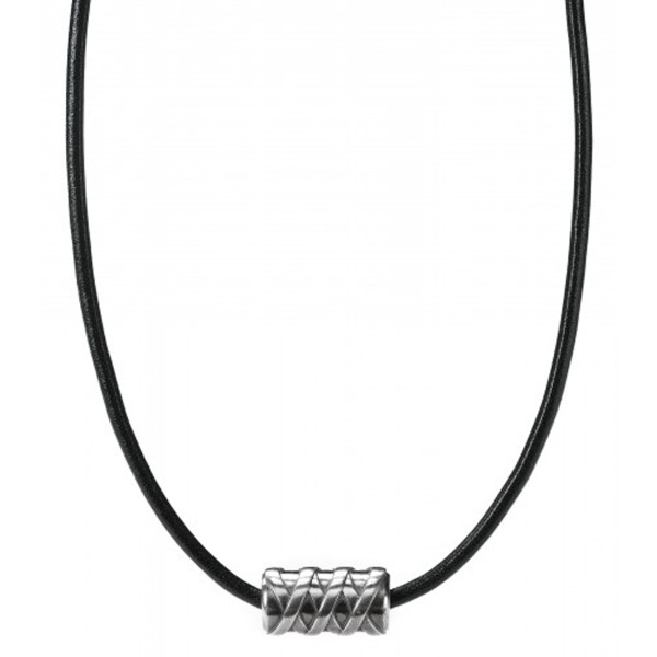 cai men Collier Lederband 925/- Sterling Silber rhodiniert 55cm ohne Stein