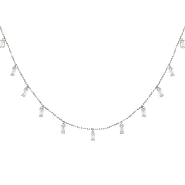 cai women Collier 925/- Sterling Silber rhodiniert 40+5cm Zirkonia