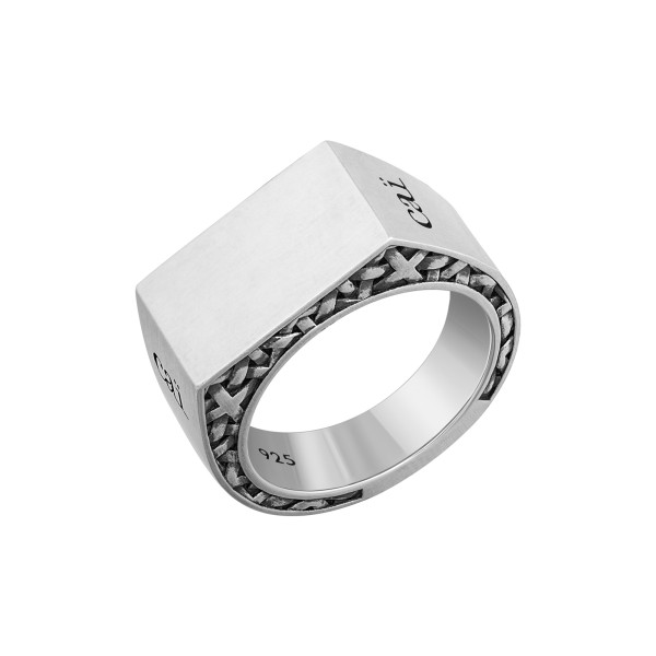 cai men Ring 925/- Sterling Silber oxidiert