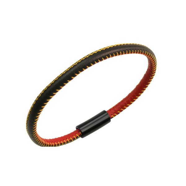 Armband Lederband Edelstahl 19cm